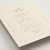 "Wonderful Tonight" - Menus in Oreo Creme by Design Lotus - Detail