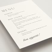 "Classic Chic" - Menus in Pearl by Shirley Lin Schneider - Detail