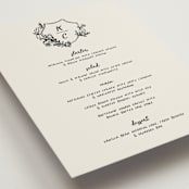 "Botanical Crest" - Menus in Ink by Kelly Watkins - Detail