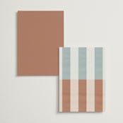 "Trois" - Menus in Almond by Blustery August - Back of Card Options
