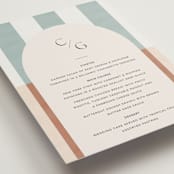 "Trois" - Menus in Almond by Blustery August - Detail