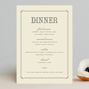 "Stache + Kiss" - Menus in Creme by Penelope Poppy - Front
