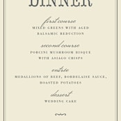 "Stache + Kiss" - Menus in Creme by Penelope Poppy - Detail