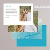 "Ombio" - Menus in Aqua by GeekInk Design - Back of Card Options