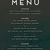 "Ombio" - Menus in Aqua by GeekInk Design - Detail