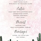 "Cacti" - Menus in Rose Crystal by Cass Loh - Detail
