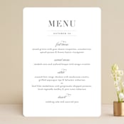 "Classical" - Menus in Taupe by Jessica Williams - Front