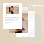 "Classical" - Menus in Taupe by Jessica Williams - Back of Card Options