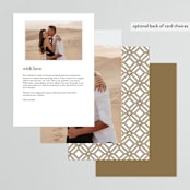 "Flourish" - Menus in Antique by Jennifer Postorino - Back of Card Options