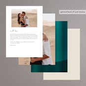 "Spectrum" - Menus in Teal by Heather Schertzer - Back of Card Options