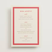 "Montauk" - Menus in Berry by Megan Davis - Front