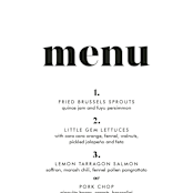 "Nolita" - Menus in Silk by Annie Clark - Detail