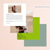 "Fling" - Menus in Leaf by Andrea Mentzer - Back of Card Options
