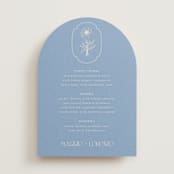 "Flora Arch" - Menus in Cerulean by Baumbirdy - Front