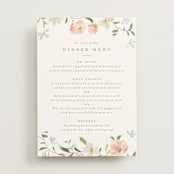 "Garden View" - Menus in Peach by Everett Paper Goods - Front
