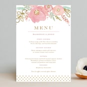 "Floral Vignette" - Menus in Brass by Kristen Smith - Front