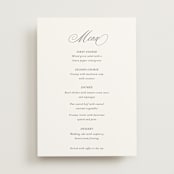 "When I Fall In Love" - Menus in Snow Bright by Design Lotus - Front