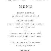 "Forever in Love" - Menus in Ivy by Hannah Williams - Detail