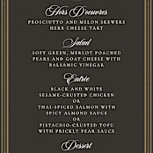 "Arabesque" - Menus in Obsidian by Robert and Stella - Detail