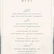 "Lakefront" - Menus in Natural by Robert and Stella - Detail