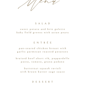 "Napa" - Menus in Golden by Kelly Schmidt - Detail