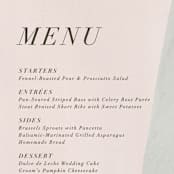 "Eleanor" - Menus in Rose by Creative Parasol - Detail