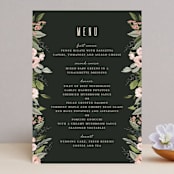 "Diamond Blush" - Menus in Rose by Susan Moyal - Front