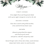 "Wall Flower" - Menus in Greenery by Jennifer Postorino - Detail