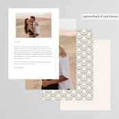 "Deco Nouveau" - Menus in Cream by GeekInk Design - Back of Card Options