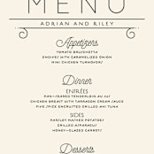 "Deco Nouveau" - Menus in Cream by GeekInk Design - Detail