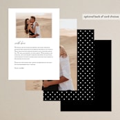 "Adorned Ampersand" - Menus in Cotton by Jennifer Postorino - Back of Card Options