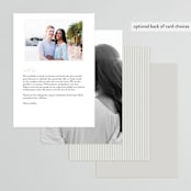 "Stacked date" - Menus in Cotton by Amy Kross - Back of Card Options