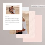 "over and over" - Menus in Soft Peach by Lea Delaveris - Back of Card Options