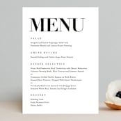 "The Minimalist" - Menus in Pearl by Kelly Schmidt - Front