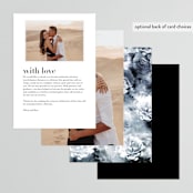 "The Minimalist" - Menus in Pearl by Kelly Schmidt - Back of Card Options