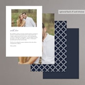 "Flawless" - Menus in Midnight by Kimberly FitzSimons - Back of Card Options