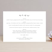 "Simple Elegance" - Menus in Tuxedo by Phrosné Barwood - Front