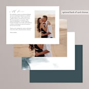 "Simple Elegance" - Menus in Tuxedo by Phrosné Barwood - Back of Card Options