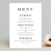 "Downtown" - Menus in Onyx by Lauren Chism - Front