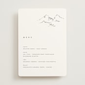 "Sketched Mountains" - Menus in Snow by Mere Paper - Front