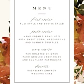 "Eden" - Menus in Poinsettia by Lori Wemple - Detail