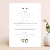 "Olive Branch" - Menus in Olive by Wildfield Paper Co - Front