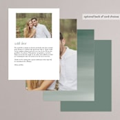 "Eternity" - Menus in Sage by Leah Bisch - Back of Card Options