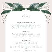 "Eternity" - Menus in Sage by Leah Bisch - Detail