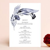 "feathers & florals" - Menus in Dusk by Olivia Raufman - Front