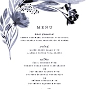 "feathers & florals" - Menus in Dusk by Olivia Raufman - Detail