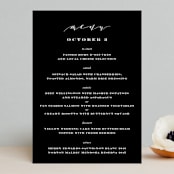 "Perspective" - Menus in Noir by Kimberly FitzSimons - Front