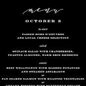 "Perspective" - Menus in Noir by Kimberly FitzSimons - Detail