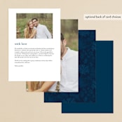 "Deep Blue" - Menus in Deep Blue by Paper Sun Studio - Back of Card Options