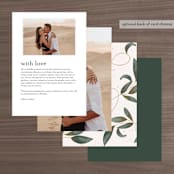 "Love Grows" - Menus in Leaf by Leah Bisch - Back of Card Options